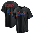 New York Mets #4 Francisco Alvarez Black KLUNKIM Alternate Replica Jersey