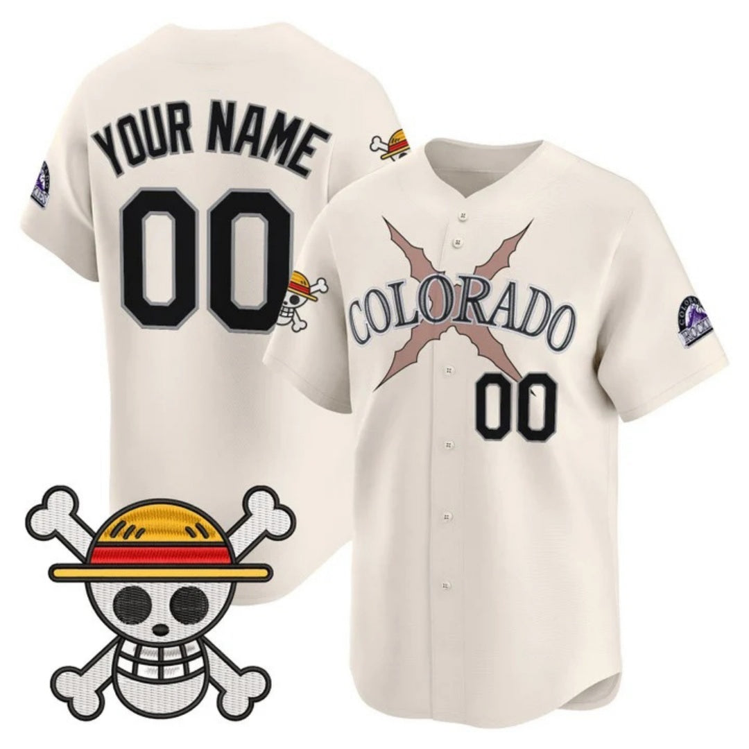 Custom Colorado Rockies x One Piece Cream KLUNKIM Vapor Premier Limited Jersey - Stitched