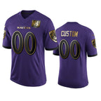 Custom B.Ravens Purple KLUNKIM Team 25th Season Golden Limited Jersey