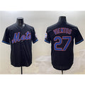 New York Mets #27 Mark Vientos Black KLUNKIM Cool Base Stitched Jersey