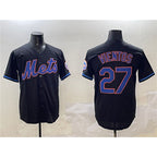 New York Mets #27 Mark Vientos Black KLUNKIM Cool Base Stitched Jersey