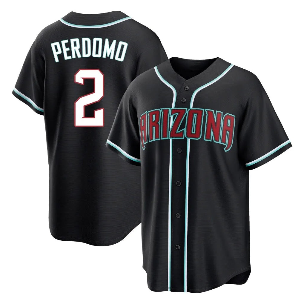Arizona Diamondbacks #2 Geraldo Perdomo Player Black KLUNKIM Home Game Stitched Jerseys