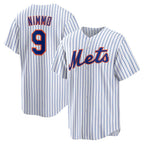 New York Mets #9 Brandon Nimmo White KLUNKIM Home Replica Jersey
