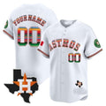 Custom Houston Astros Mexico Texas Patch Vapor Premier Limited Jersey - White KLUNKIM