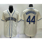 Seattle Mariners #44 Julio Rodriguez Cream KLUNKIM Stitched Cool Base Jersey