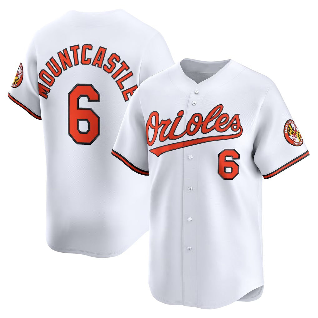 Baltimore Orioles #6 Ryan Mountcastle White KLUNKIM Home Limited Player Jersey