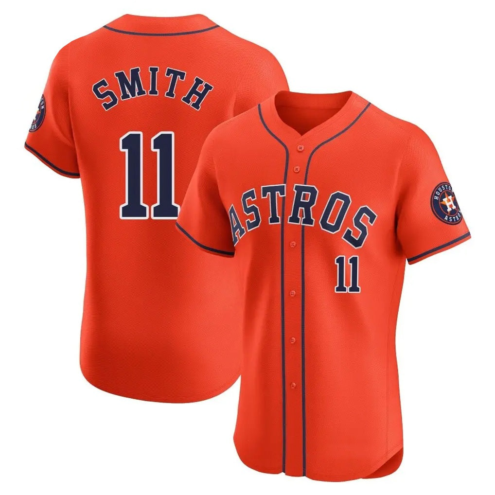 Houston Astros #11 Cam Smith Player Orange KLUNKIM Home Limited Elite Stitched Jerseys