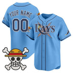Custom Tampa Bay Rays x One Piece Blue KLUNKIM Vapor Premier Limited Jersey - Stitched