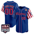 Custom Miami Marlins Royal KLUNKIM America 250 Edition Vapor Premier Limited Stitched Jerseys