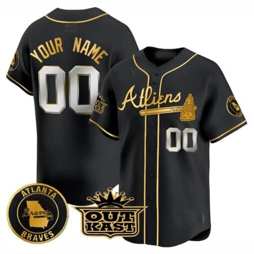 Custom Atlanta Braves Atliens Vapor Premier Limited Jersey - Black KLUNKIM