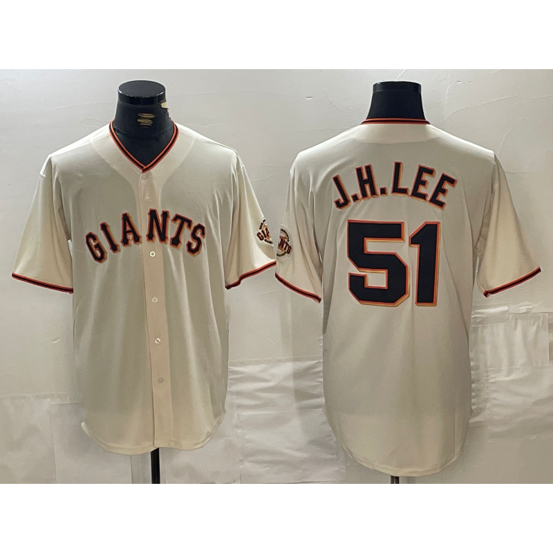 San Francisco Giants #51 Jung Hoo Lee Cream KLUNKIM 2024 Home Limited Stitched Jersey