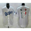Los Angeles Dodgers #17 Shohei Ohtani Mexico White KLUNKIM Cool Base Stitched Jersey 2