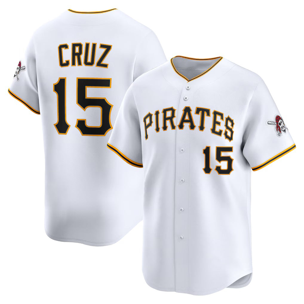 Pittsburgh Pirates #15 Oneil Cruz White KLUNKIM Home Limited Player Jersey