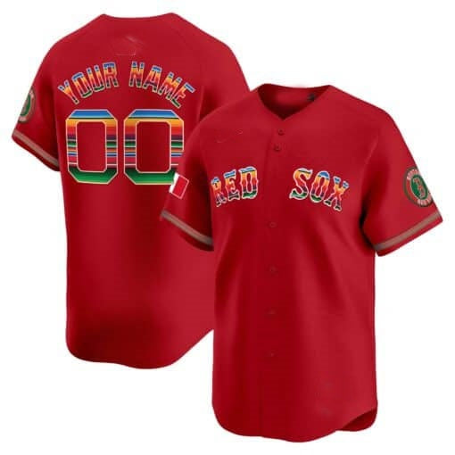 Custom Boston Red Sox Mexico Vapor Premier Limited Jersey - Red KLUNKIM