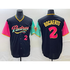 San Diego Padres #2 Xander Bogaerts Number 2022 Black KLUNKIM City Connect Cool Base Stitched Jersey