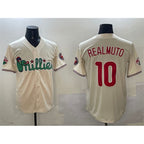 Philadelphia Phillies #10 J.T. Realmuto Cream KLUNKIM Phanatic Limited Stitched Jersey