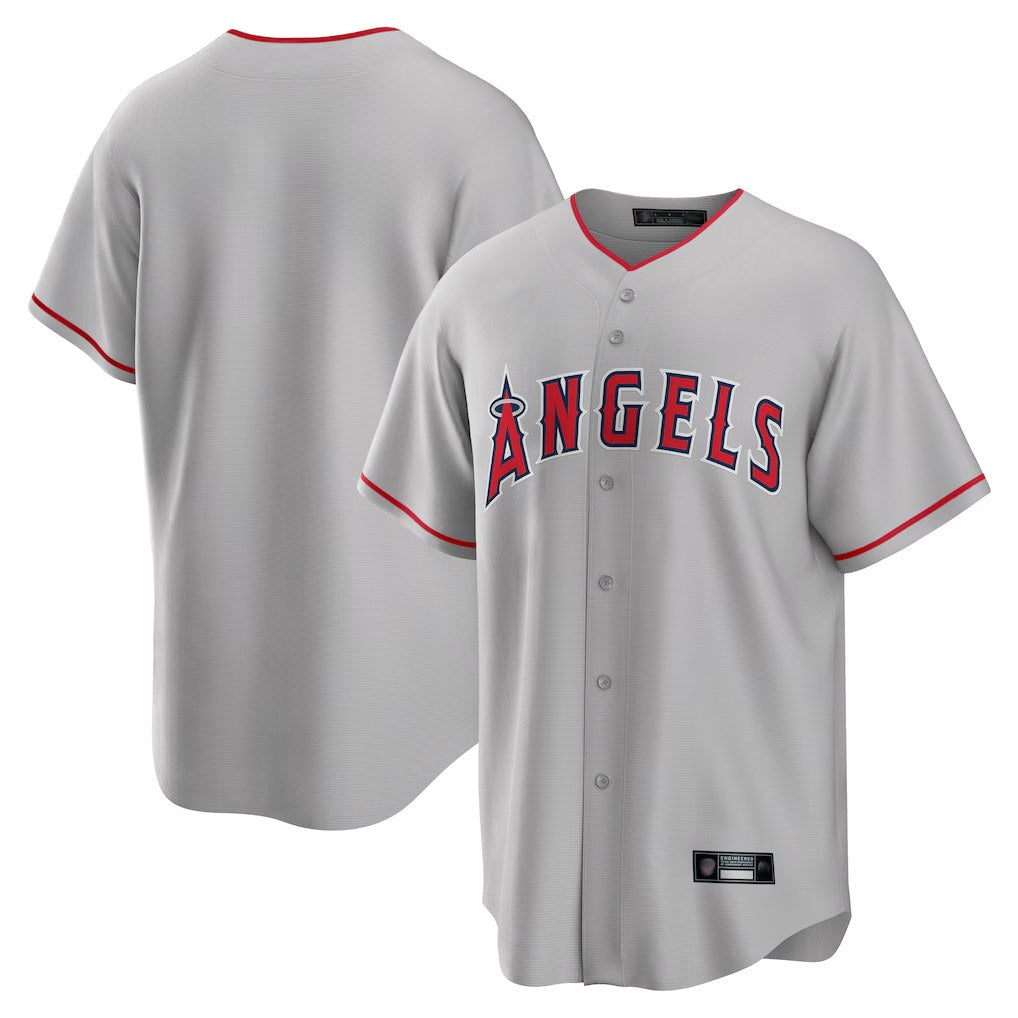 Los Angeles Angels Blank Player Gray KLUNKIM Home Game Stitched Jerseys
