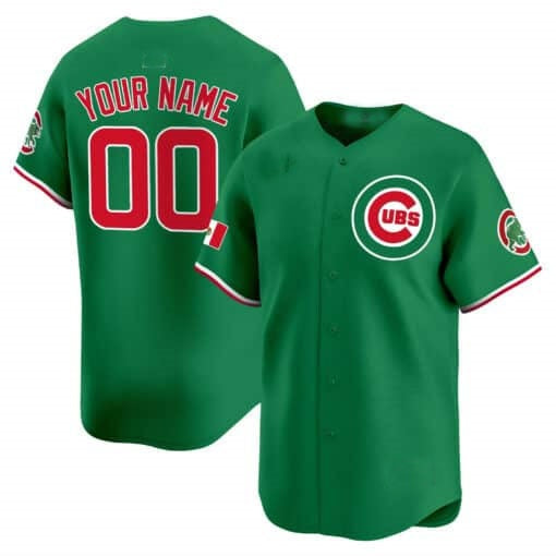 Custom Chicago Cubs Mexico Vapor Premier Limited Jersey V3 ¨C Green KLUNKIM