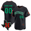 Custom Houston Astros Mexico Texas Black KLUNKIM Patch Vapor Premier Limited Jersey V3 ¨C All Stitched