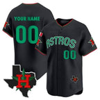 Custom Houston Astros Mexico Texas Black KLUNKIM Patch Vapor Premier Limited Jersey V3 ¨C All Stitched