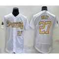 Atlanta Braves #27 Austin Riley Number White KLUNKIM 2022 All Star Stitched Flex Base Jersey