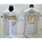 Atlanta Braves #27 Austin Riley Number White KLUNKIM 2022 All Star Stitched Flex Base Jersey