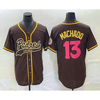 San Diego Padres #13 Manny Machado Brown KLUNKIM NEW 2023 City Connect Cool Base Stitched Jersey 2