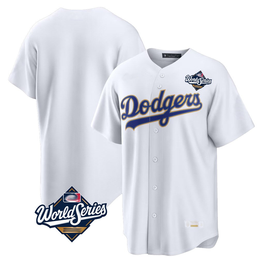 Los Angeles Dodgers Blank Player Gold White KLUNKIM 2026 Collection Stadium Limited World Series Stitched Jerseys
