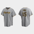 Pittsburgh Pirates #15 Oneil Cruz Gray KLUNKIM Road Cool Base Jersey