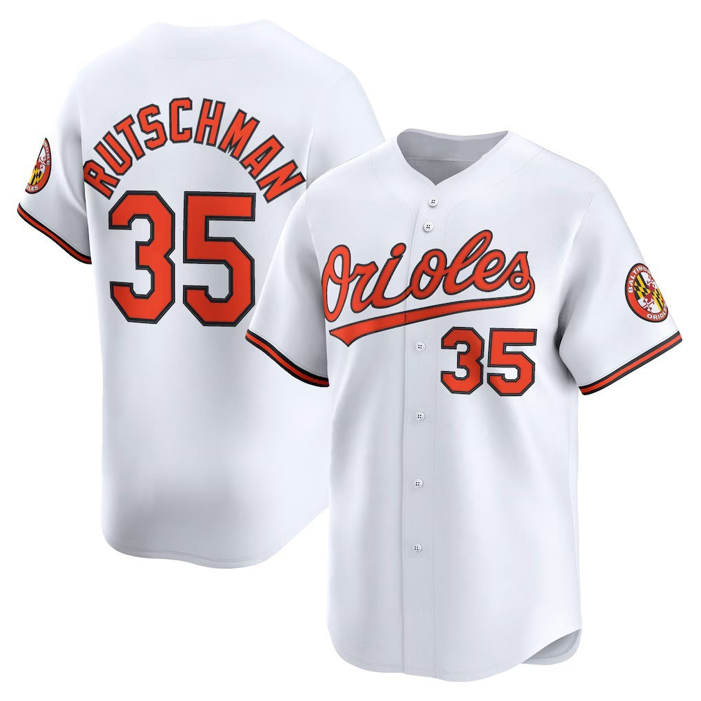 Baltimore Orioles #35 Adley Rutschman White KLUNKIM Home Limited Player Jersey