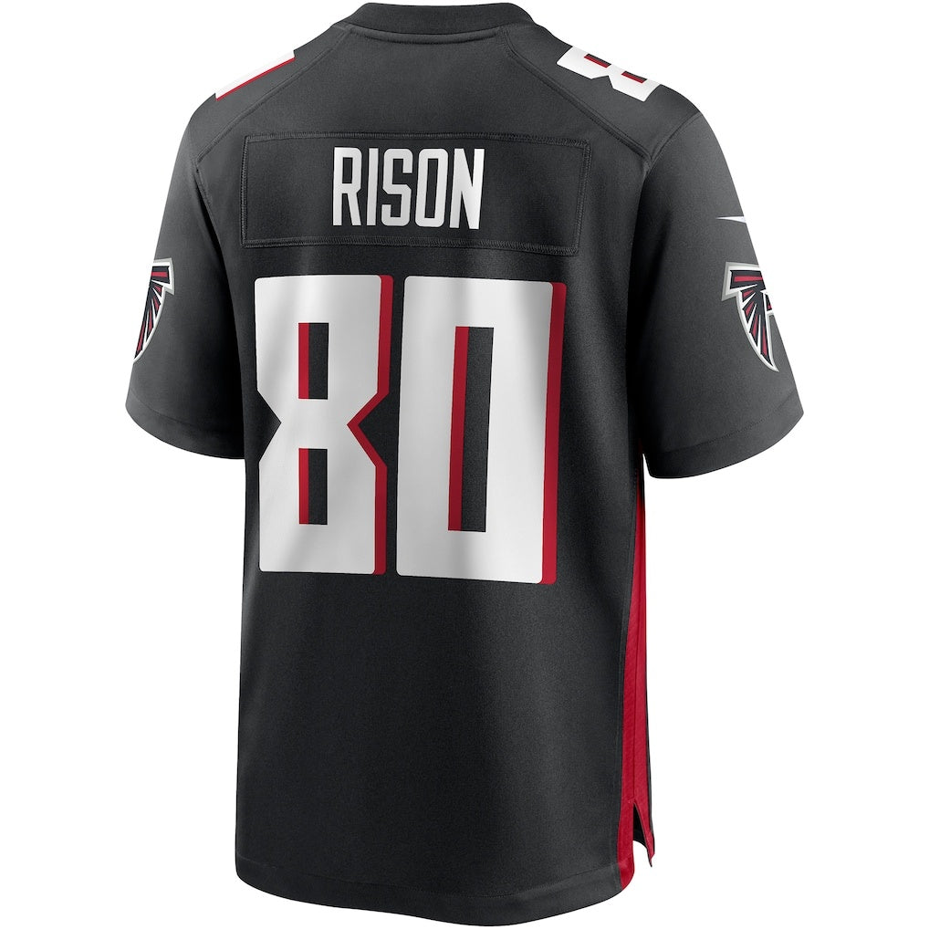A.Falcons #80 Andre Rison Black KLUNKIM Game Retired Player Jersey