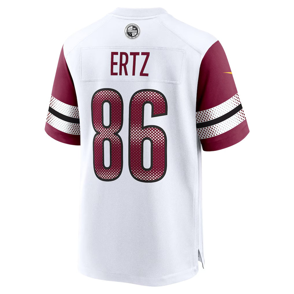 W.Commanders #86 Zach Ertz White KLUNKIM Game Jersey