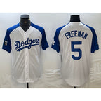 Los Angeles Dodgers #5 Freddie Freeman White Blue KLUNKIM Fashion Stitched Cool Base Limited Jerseys