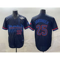 Toronto Blue Jays #25 Anthony Santander Navy KLUNKIM 2025 World Series City Connect Limited Stitched Jersey