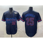Toronto Blue Jays #25 Anthony Santander Navy KLUNKIM 2025 World Series City Connect Limited Stitched Jersey