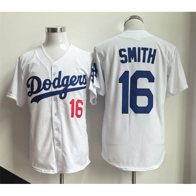 Los Angeles Dodgers #16 Will Smith White KLUNKIM Home Limited Stitched Jersey