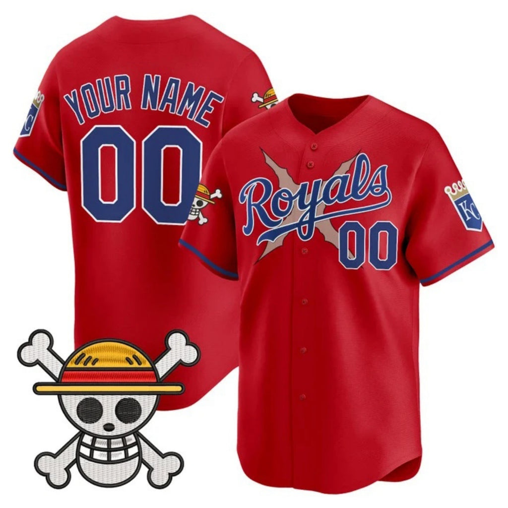 Custom Kansas City Royals x One Piece Red KLUNKIM Vapor Premier Limited Jersey - Stitched