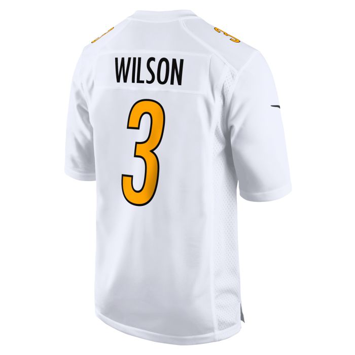 P.Steelers #3 Russell Wilson White Replica Tundra Throwback Stitched American Football Jerseys