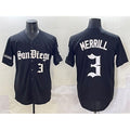 San Diego Padres #3 Jackson Merrill Black KLUNKIM Gothic Edition Vapor Limited Stitched Jersey