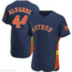 Houston Astros #44 Yordan Alvarez Authentic Navy KLUNKIM Alternate Jerseys