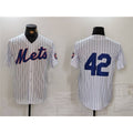 New York Mets #42 Jackie Robinson White KLUNKIM Cool Base Stitched Jersey