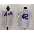 New York Mets #42 Jackie Robinson White KLUNKIM Cool Base Stitched Jersey