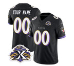 Custom B.Ravens Active Player Black KLUNKIM 2023 F.U.S.E With Patch Throwback Vapor Limited Stitched Jersey
