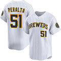 Milwaukee Brewers #51 Freddy Peralta White KLUNKIM Alternate Limited Stitched Jersey