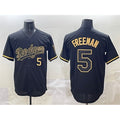 Los Angeles Dodgers #5 Freddie Freeman Black Gold KLUNKIM Limited Stitched Jersey