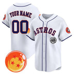 Custom Houston Astros x Dragon Ball White KLUNKIM Vapor Premier Limited Jersey - All Stitched