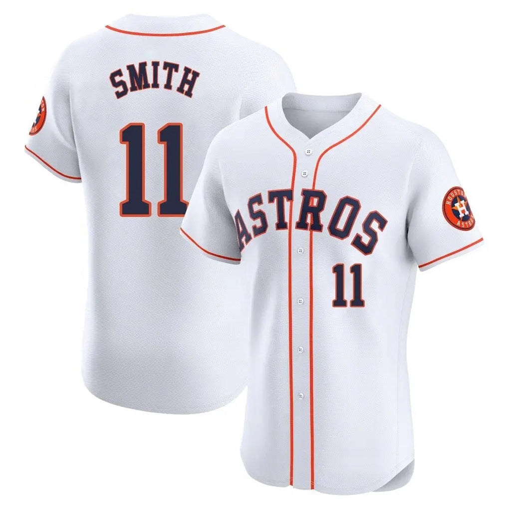 Houston Astros #11 Cam Smith Player White KLUNKIM Limited Elite Home Stitched Jerseys