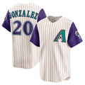 Arizona Diamondbacks #20 Luis Gonzalez Cream KLUNKIM Throwback Cooperstown Collection Limited Jersey