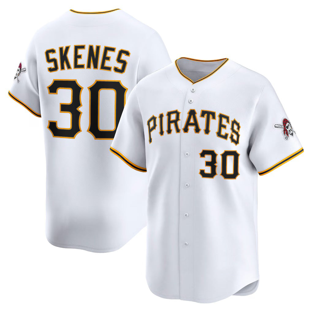 Pittsburgh Pirates #30 Paul Skenes White KLUNKIM Home Limited Player Jersey
