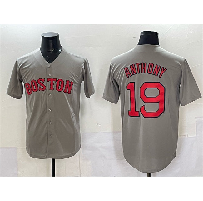 Boston Red Sox #19 Roman Anthony Gray KLUNKIM Cool Base Stitched Jersey